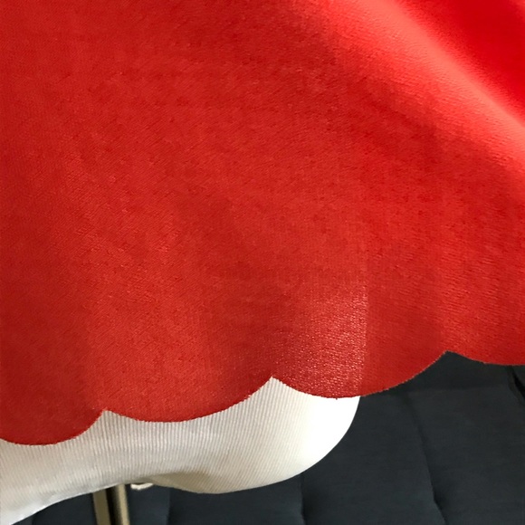 NWT Top Shop Orange Scalloped Top Size 6 - Picture 4 of 5